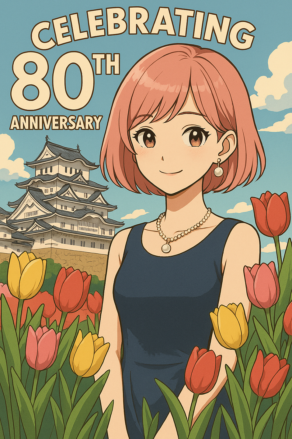 A new season, a timeless journey. Celebrating 80 years of dreams blooming bright — just like these tulips. Thank you for growing with us! #Hoshizaki80th #SpringDreams #AnimeArt #TimelessJourney